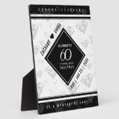 Elegant 60. Diamond Wedding Jubiläum Fotoplatte (Seite)