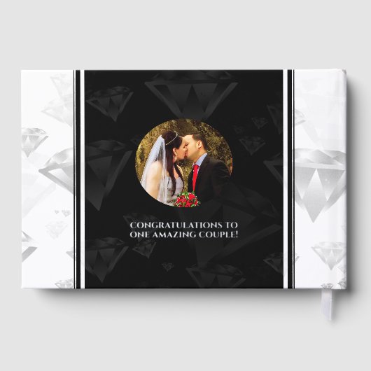 Elegant 60. Diamond Wedding Jubiläum Gästebuch (Rückseite)