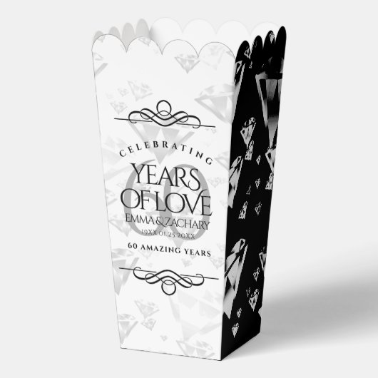 Elegant 60. Diamond Wedding Jubiläum Geschenkschachtel (Vorderseite)