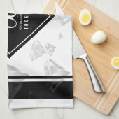 Elegant 60. Diamond Wedding Jubiläum Geschirrtuch (Viertel Falte)