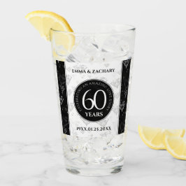 Elegant 60. Diamond Wedding Jubiläum Glas