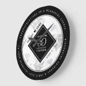 Elegant 60. Diamond Wedding Jubiläum Große Wanduhr (Winkel)