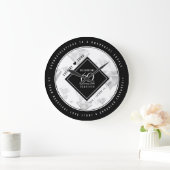 Elegant 60. Diamond Wedding Jubiläum Große Wanduhr (Zuhause)