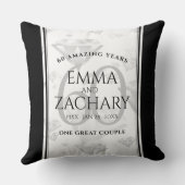 Elegant 60. Diamond Wedding Jubiläum Kissen (Rückseite)