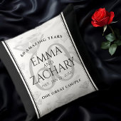 Elegant 60. Diamond Wedding Jubiläum Kissen