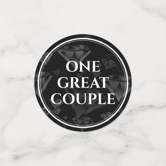 Elegant 60. Diamond Wedding Jubiläum Konfetti (Klein Vorderseite)