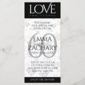 Elegant 60. Diamond Wedding Jubiläum Menükarte (Rückseite)