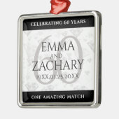 Elegant 60. Diamond Wedding Jubiläum Ornament Aus Metall (Links)