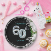 Elegant 60. Diamond Wedding Jubiläum Pappteller (Party)