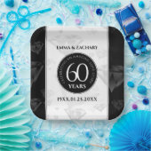 Elegant 60. Diamond Wedding Jubiläum Pappteller (Party)