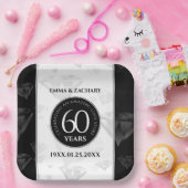 Elegant 60. Diamond Wedding Jubiläum Pappteller (Party)