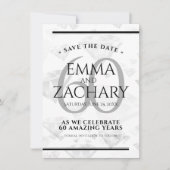 Elegant 60. Diamond Wedding Jubiläum Save The Date (Vorderseite)