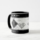 Elegant 60. Diamond Wedding Jubiläum Tasse (Vorderseite Links)