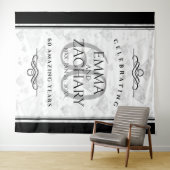 Elegant 60. Diamond Wedding Jubiläum Wandteppich (Beispiel (Horizontal))