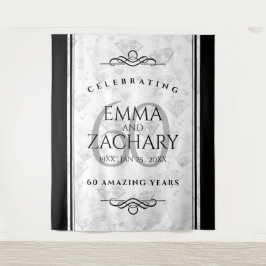 Elegant 60. Diamond Wedding Jubiläum Wandteppich