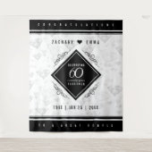 Elegant 60. Diamond Wedding Jubiläum Wandteppich (Vorderseite)