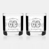 Elegant 60. Diamond Wedding Jubiläum Whiskyglas (Vorderseite)