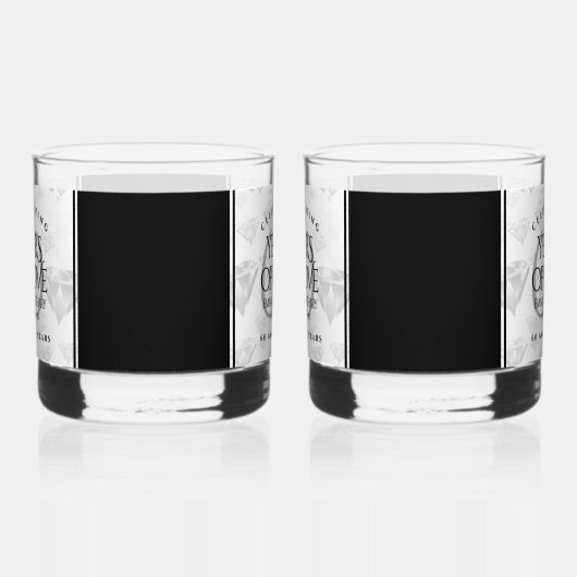 Elegant 60. Diamond Wedding Jubiläum Whiskyglas (Links)