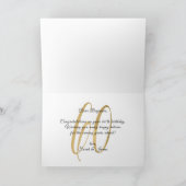 Elegant 60. Geburtstag Gold & Black Karte (Innenseite)