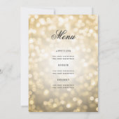 Elegant 60. Geburtstag Programm Gold Bokeh mit Men (Rückseite)