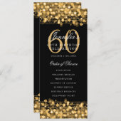 Elegant 60. Geburtstag Programm Gold mit vielen Da (Vorne/Hinten)