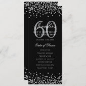 Elegant 60. Geburtstag Programm Silver Black (Vorne/Hinten)