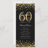 Elegant 60. Geburtstag Programm Vielen Dank Gold B (Vorderseite)