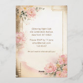 Elegant 60. Geburtstagsfoil Einladung (Rückseite)