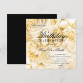 Elegant 60. Geburtstagsparty Floral Gold (Vorne/Hinten)