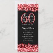 Elegant 60. Geburtstagsparty Programm Red (Vorderseite)