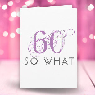 Elegant 60 Na und Lustig Pink 60. Geburtstag Karte