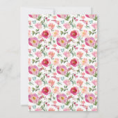 Elegant 60. Rosa Aquarell Bläserner Geburtstag Einladung (Rückseite)