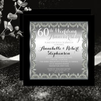 Elegant 60. Silber und Diamanten Jahrestag