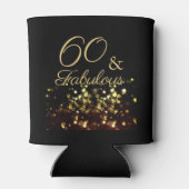 Elegant 60 und fabelhaft Schwarz und Gold Dosenkühler (Rückseite)