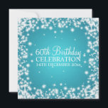 Elegant 60th Birthday Party Winter Sparkle Blue Einladung<br><div class="desc">Elegant 60th Birthday Party invitation design with sophisticated Winter Sparkle Blue motif,  custom name and date and additional text. Impress your family and friends with this stylish and modern design. Fully customizable! Easy to use and easy to personalize.</div>