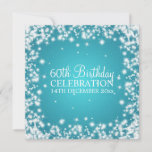 Elegant 60th Birthday Party Winter Sparkle Blue Einladung<br><div class="desc">Elegant 60th Birthday Party invitation design with sophisticated Winter Sparkle Blue motif,  custom name and date and additional text. Impress your family and friends with this stylish and modern design. Fully customizable! Easy to use and easy to personalize.</div>