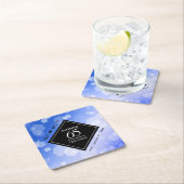 Elegant 65. Blue Sapphire Hochzeit Rechteckiger Pappuntersetzer (Vor Ort)