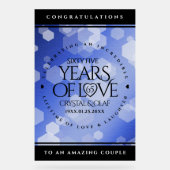 Elegant 65. Blue Sapphire Hochzeitstag Acrylschild (Vorderseite)