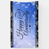 Elegant 65. Blue Sapphire Hochzeitstag Banner (Vertikal)