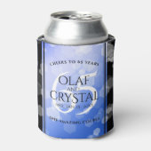 Elegant 65. Blue Sapphire Hochzeitstag Dosenkühler (Kanne Vorderseite)