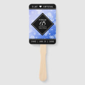 Elegant 65. Blue Sapphire Hochzeitstag Fächer (Vorderseite)