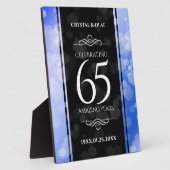 Elegant 65. Blue Sapphire Hochzeitstag Fotoplatte (Seite)