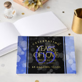Elegant 65. Blue Sapphire Hochzeitstag Gästebuch