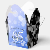 Elegant 65. Blue Sapphire Hochzeitstag Geschenkschachtel (Geöffnet)