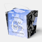 Elegant 65. Blue Sapphire Hochzeitstag Geschenkschachtel (Rückseite)