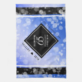 Elegant 65. Blue Sapphire Hochzeitstag Geschirrtuch (Vertikal)