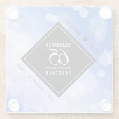Elegant 65. Blue Sapphire Hochzeitstag Glasuntersetzer