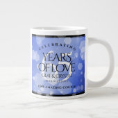 Elegant 65. Blue Sapphire Hochzeitstag Jumbo-Tasse (Rechts)
