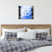 Elegant 65. Blue Sapphire Hochzeitstag Leinwanddruck (Insitu (Schlafzimmer))