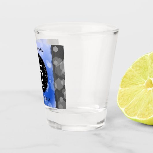 Elegant 65. Blue Sapphire Hochzeitstag Schnapsglas (Rechts)